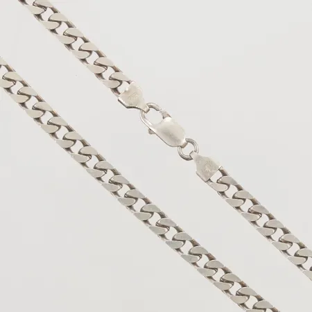 Kedja, pansar, 47cm, bredd: 6mm, 925/1000 silver, 39,5g.