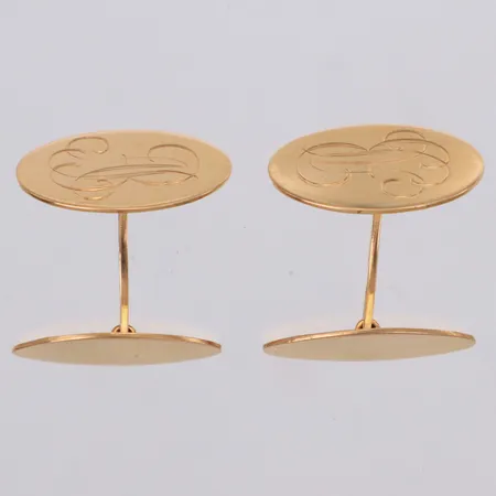 Ett par manschettknappar, monogram, 18K Vikt: 7,4 g