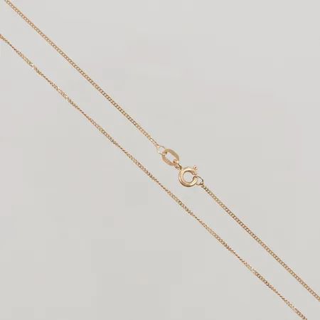 Kedja, pansar, 38cm, bredd: 1mm, Guldfynd, 18K, 1,6g.