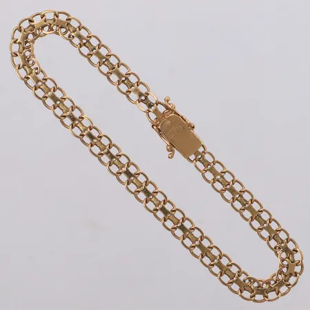 Armband, X-länk 19,5cm, bredd 6mm, 18K Vikt: 9,1 g