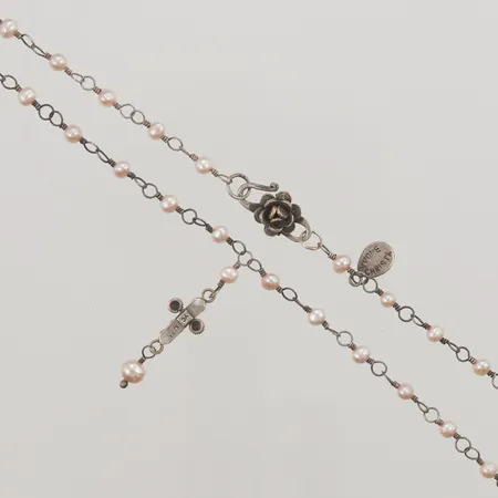 Collier, pärlor, 44cm, bredd: 4,2mm, 925/1000 silver, 10,2g.