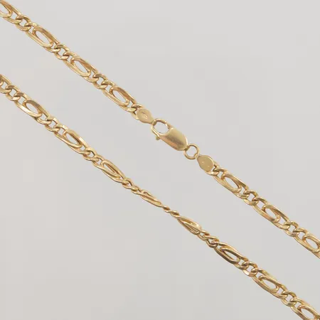 Kedja, 50cm, bredd: 4,7mm, ihåliga länkar, 1italienska stämplar, 18K, 14,8g.