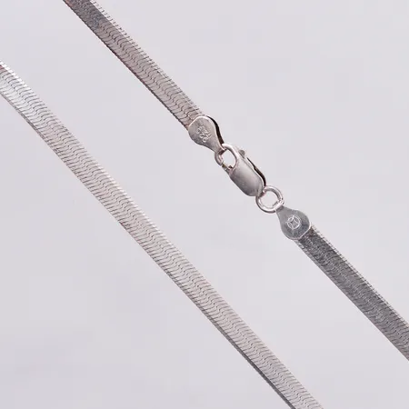 Kedja, längd: ca 45,5cm, bredd: ca 5mm, silver, 925/1000 Vikt: 14,9 g