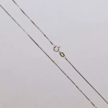 Kedja, Venezia, 50cm, bredd 0,8mm, GHA, vitguld, 18K Vikt: 2,6 g