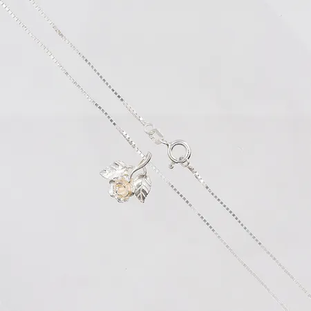 Kedja Venezia, 40cm, bredd 1mm, hänge ros, silver 830/925/1000 Vikt: 2,9 g