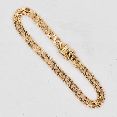 Armband Bismarck, 18cm, bredd 5,4mm, 18K Vikt: 11,2 g