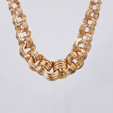 Collier längd ca 45,5cm, bredd ca 9-15mm, 18K Vikt: 25,2 g