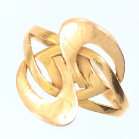 Ring med mönster, stl 18¼, bredd 2-17mm, 21K, 4,3g Vikt: 4,3 g