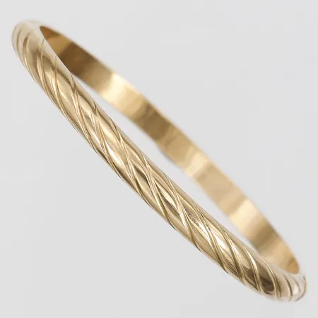Stelt armband, Ø6cm, bredd 5mm, 14K Vikt: 9,2 g