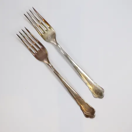 2 gafflar, 17,5cm, silver, 830/1000 Vikt: 63,8 g