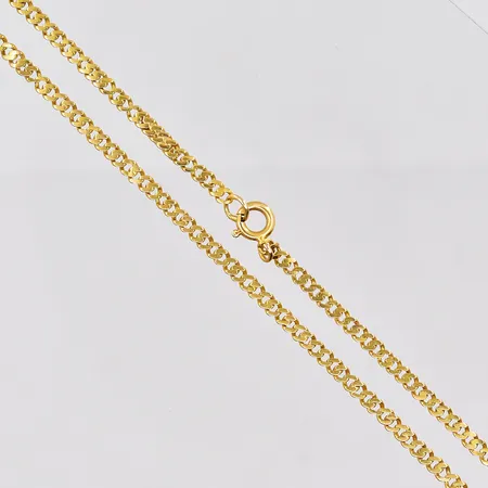 Kedja Pansar, 47cm, bredd 2,5mm, klämd länk, 18K Vikt: 6,9 g