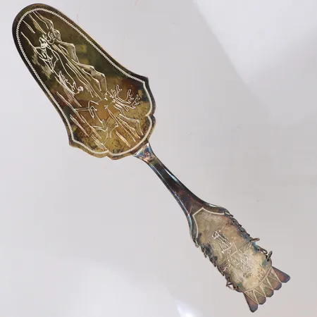 Tårtspade, längd 21cm, modell Tornedal, förgyllt blad, 830/1000 silver Vikt: 65,9 g