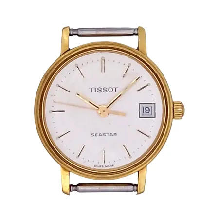 Damur Tissot Seastar, 18K guld, Ø22 mm, quartz - behov av nytt batteri, gravyr, bruksmärken, Vikt: 0 g