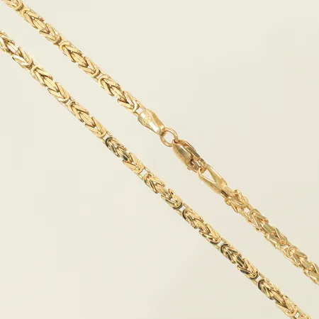 Halskedja kejsare, 75cm bredd 2,5mm, ihålig, 14K Vikt: 12,9 g