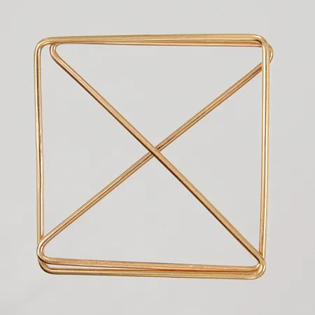 Sedel/kvittoklämma, ca 50,5 x 52,2mm, GJG år 1984, 18K Vikt: 13,3 g