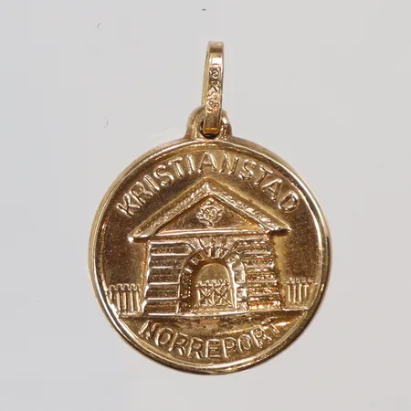 Hänge, Kristianstad Norreport, Ø15mm, ihåligt, 18K Vikt: 1,3 g