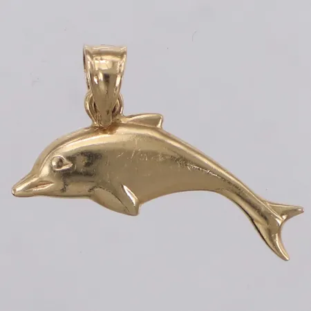 Hänge, delfin ca 15x25mm, 14K Vikt: 0,9 g