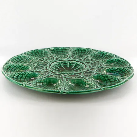 Ostronfat Sarreguemines, Ø37cm, krackeleringar i glasyr Vikt: 0 g