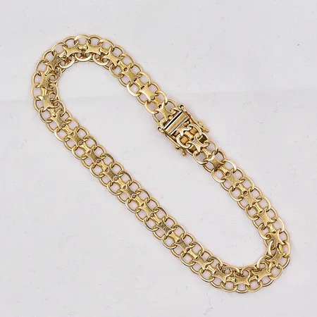 Armband X-länk, 19cm, bredd 7,1mm, 18K Vikt: 12 g