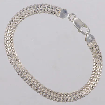 Armband Fiskben, längd 21cm, bredd 7mm, 925/1000 silver Vikt: 13,3 g