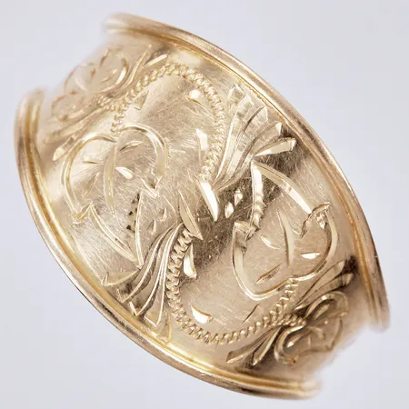 Gotlandsring, stl: 20, bredd: ca 4-15mm, 18K Vikt: 4,3 g