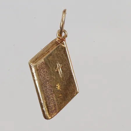 Hänge bibel, 26x12mm, bruksslitage, 18K Vikt: 1,5 g