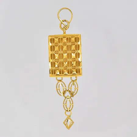 Hänge, längd 55mm, ihålig, 21K Vikt: 3,2 g