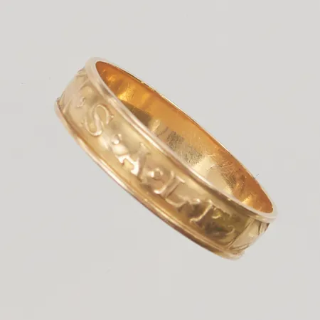 Examensring, Ø22¼, bredd: 6,2mm, 18K, 5,2g.