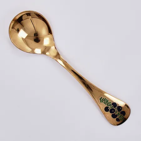 8 Skedar Georg Jensen, Denmark Sterling, år 2001, 1999, 1996, 1997, 1998, 2000, 2002 1995, längd ca 15,2cm, förgyllt Sterling Silver Vikt: 354,2 g