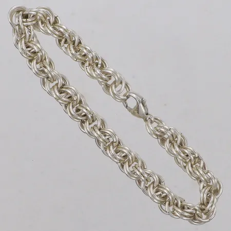 Armband, längd 18,5cm, bredd 7,3mm, 925/1000 silver Vikt: 21,7 g