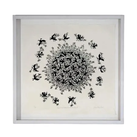 Tavla - Litografi, Alison Read, signerad och daterad 2013, numrerad 15/150, betitlad "It´s Love That Makes The World Go Around", bladmått 51 x 54 cm, yttre rammått 63 x 64 cm, glasad, professionell inramning, skickas ej enbart avhämtning på kontoret i Kristianstad Specialfrakt, kontakta pantbankskontoret för mer information.