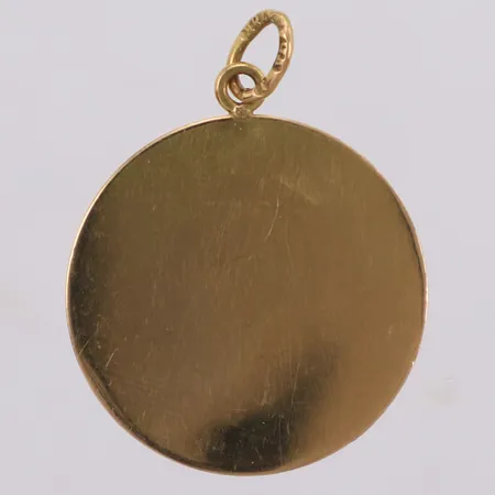 Hänge, bricka, Ø 21mm, repor, 18K Vikt: 1,7 g