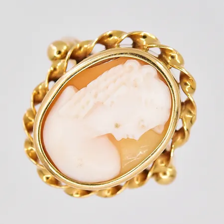 Ring Camé, stl 18½, Larsson Ab Guldsmed Arne, 18K Vikt: 6,2 g