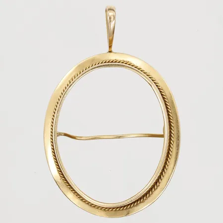 Hänge/brosch, 30x45mm, tillverkad 1917, gravyr, 18K Vikt: 4,5 g