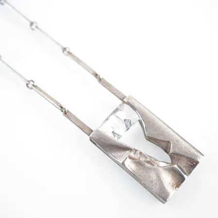 Halsband Lapponia, silver, vitsten, 42cm, bredd: 2,6mm, hänge 22x35mm Vikt: 26,5 g