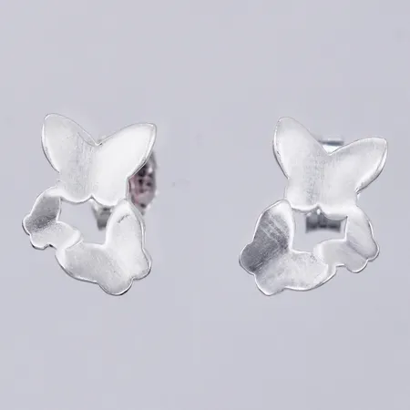 Ett par örhängen, fjärilar, längd: ca 1cm, bredd: ca 7mm, GHA, 925/1000 silver Vikt: 1,1 g