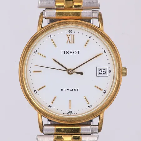 Herrur Tissot Stylist, quartz, Ø33mm, referensnr C290, flexband, repigt glas, står still