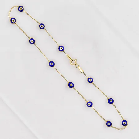 Fotlänk, 27cm, kulor Ø 5mm, 14K Vikt: 2,5 g