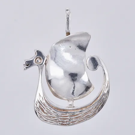 Hänge, längd: ca 3cm, bredd: ca 25mm, 835/1000 silver Vikt: 6,2 g