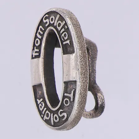 Spänne från tygarmband, from soldier to soldier, 22mm, 925/1000 silver Vikt: 6,5 g