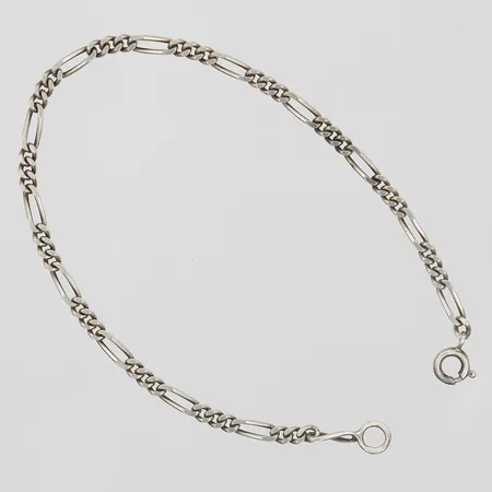 Armband Figaro, längd ca 18cm, bredd 3mm, bruksslitage, 830/1000 silver. Vikt: 2,9 g