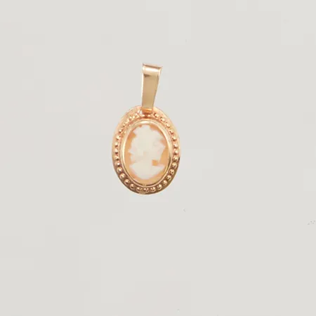 Hänge, camé, 16mm, 18K, 0,5g.