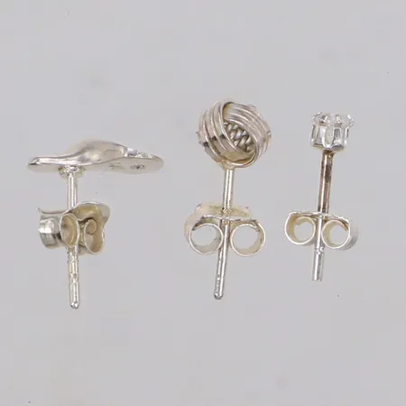 3 örhängen 925/1000 silver Vikt: 1,5 g