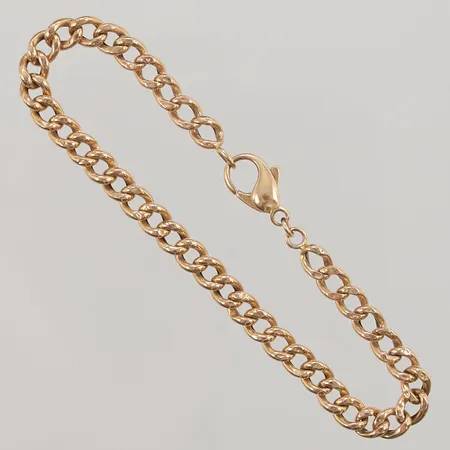 Armband, pansar, 20,5cm, bredd: 5,7mm, ihåliga länkar, 18K, 6,7g.