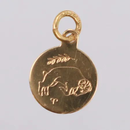 Hänge, väduren, längd 15mm, repor, 18K Vikt: 0,4 g