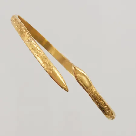 Armring i form av en orm, Ø65mm, bredd: 4,4mm, 23K, 24,5g.