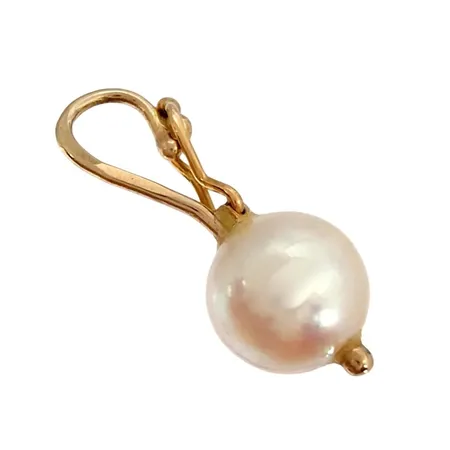 Hänge, 18K guld, odlad Pärla Ø 7,3 mm, blåvitrosa ton, hängets längd inkl. ögla 19 mm