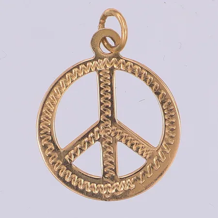 Hänge, peacemärke, 20mm, Ternud år 1972, 18K Vikt: 1,1 g
