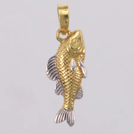 Hänge, fisk, längd 22mm, 18K Vikt: 1 g