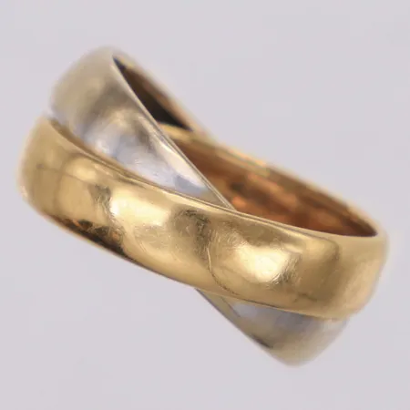 Ring, stl 18¼, bredd 9,1mm, Guldfynd, repor, rödguld/vitguld, 18K Vikt: 3,8 g
